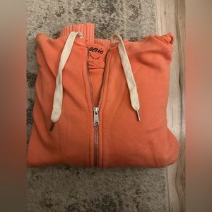 Aerie Coral Zip Up Hoodie